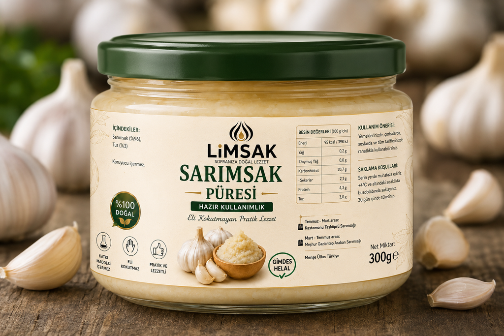 LİMSAK Sarımsak Püresi 330 g – Katkısız