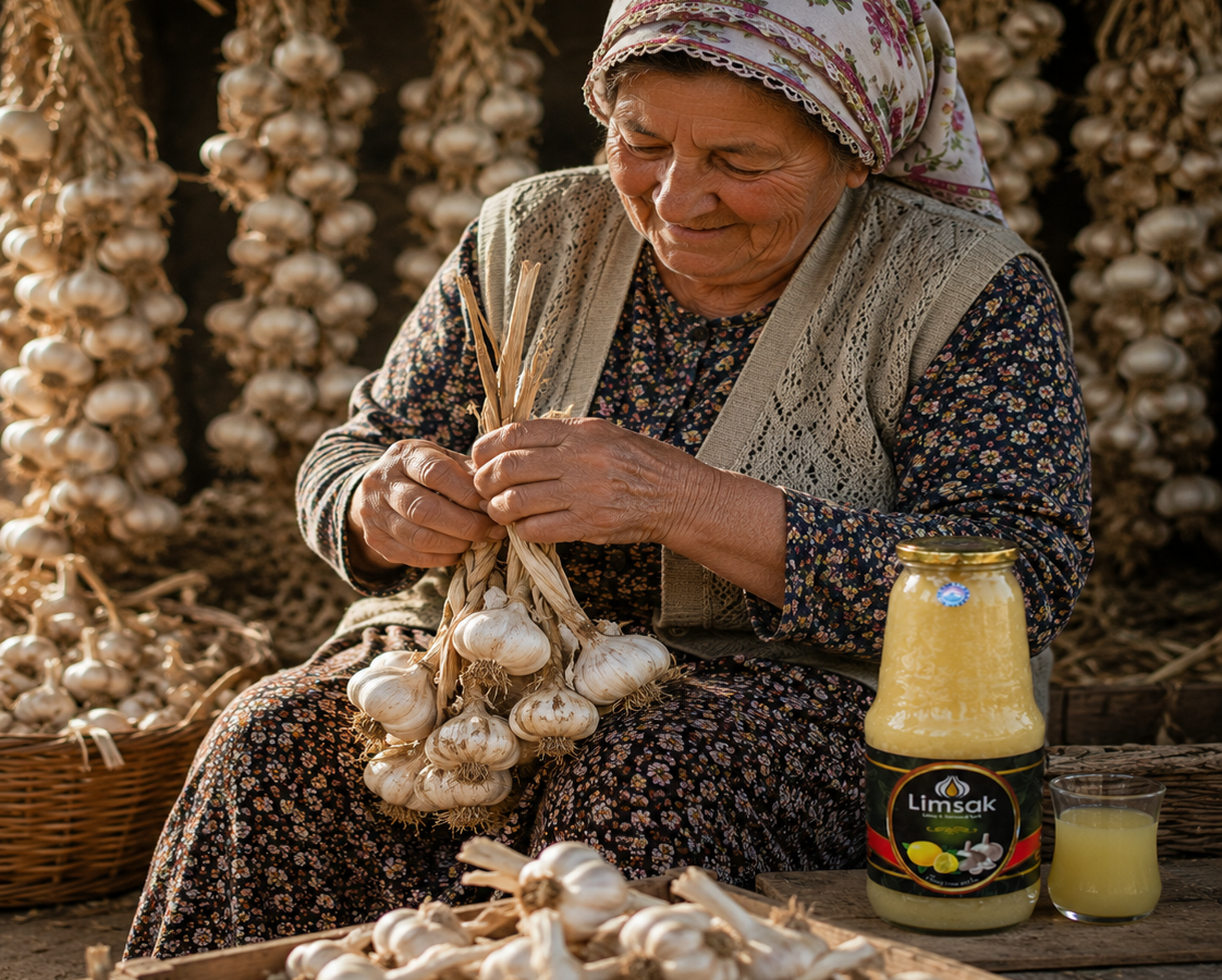 LİMSAK® Doğal Fermente Limon Sarımsak Kürü 1 LT